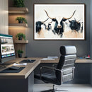 Texas Longhorn Wall Art Canvas Print – Majestic Horned Bull