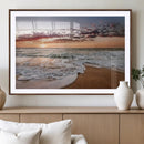 Ocean Sunset Wall Art Canvas Print – Framed Sandy Shore