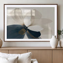 Minimal Flower Wall Art Canvas Print – Framed Beige Bloom