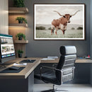Texas Longhorn Wall Art Canvas Print – Framed Spotted Cattle by MyGreatCanvas | Canvas Wall Art Prints | Photo Prints & Wall Decor
