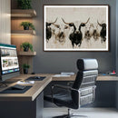 Longhorn Cattle Wall Art Canvas Print – Framed Bison Herd by MyGreatCanvas | Canvas Wall Art Prints | Photo Prints & Wall Decor