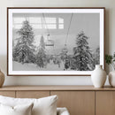 Ski Lift Wall Art – Framed Snowy Mountain Canvas Artwork by MyGreatCanvas | Canvas Wall Art Prints | Photo Prints & Wall Decor