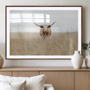 Texas Longhorn Wall Art Canvas Print – Framed Lone Cattle by MyGreatCanvas | Canvas Wall Art Prints | Photo Prints & Wall Decor