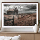 Rustic Barn Wall Art Canvas Print – Framed Moody Field Scene by MyGreatCanvas | Canvas Wall Art Prints | Photo Prints & Wall Decor