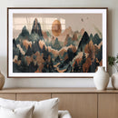Wood Mountain Landscape Wall Art Canvas Print – Framed