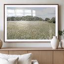 Charming Daisy Field Wall Art Canvas Print – Framed Pastel