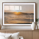 Calm Water Wall Art – Framed Sunset Waves Canvas Artwork, by MyGreatCanvas | Canvas Wall Art Prints | Photo Prints & Wall Decor