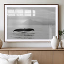 Whale Tail Wall Art – Framed Black White Ocean Canvas by MyGreatCanvas | Canvas Wall Art Prints | Photo Prints & Wall Decor