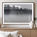 Surfer Fog Wall Art Canvas Print – Framed Foggy Beach Scene by MyGreatCanvas | Canvas Wall Art Prints | Photo Prints & Wall Decor