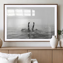 Black White Ocean Wall Art Canvas Print – Framed Monochrome by MyGreatCanvas | Canvas Wall Art Prints | Photo Prints & Wall Decor