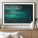 Ocean Surf Wall Art Canvas Print – Framed Vibrant Blue by MyGreatCanvas | Canvas Wall Art Prints | Photo Prints & Wall Decor
