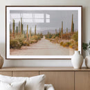Desert Cactus Lined Road Wall Art Canvas Print – Framed by MyGreatCanvas | Canvas Wall Art Prints | Photo Prints & Wall Decor
