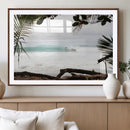 Tropical Surf Wall Art Canvas Print – Framed Palm Tree View by MyGreatCanvas | Canvas Wall Art Prints | Photo Prints & Wall Decor