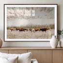 Longhorn Cattle Wall Art Canvas Print – Framed Texas Ranch
