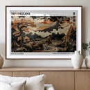 Modern Japanese Wall Art Canvas Print – Framed Abstract