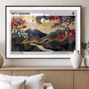 Modern Mount Fuji Wall Art Canvas Print – Framed Abstract