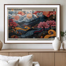 Modern Japanese Wall Art Canvas Print – Framed Contemporary