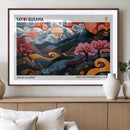 Modern Japanese Wall Art Canvas Print – Framed Abstract