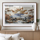 Modern Japanese Wall Art Canvas Print – Framed Abstract