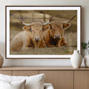 Highland Cow Wall Art Canvas Print – Framed Rustic Animal by MyGreatCanvas | Canvas Wall Art Prints | Photo Prints & Wall Decor