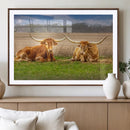 Longhorn Wall Art Canvas Print – Framed Cozy Ranch Vibes by MyGreatCanvas | Canvas Wall Art Prints | Photo Prints & Wall Decor