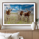 Texas Longhorn Wall Art Canvas Print – Framed Western Decor by MyGreatCanvas | Canvas Wall Art Prints | Photo Prints & Wall Decor