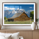 Mountain Barn Scene Wall Art Canvas Print – Framed Rustic by MyGreatCanvas | Canvas Wall Art Prints | Photo Prints & Wall Decor