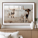Rustic Cow Scene Wall Art Canvas Print – Framed Farmhouse by MyGreatCanvas | Canvas Wall Art Prints | Photo Prints & Wall Decor