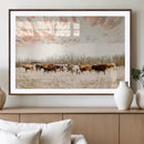Cow Herd Wall Art Canvas Print – Framed Farmhouse Cattle by MyGreatCanvas | Canvas Wall Art Prints | Photo Prints & Wall Decor
