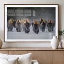 Bison Herd Wall Art Canvas Print, Framed Rustic Wildlife by MyGreatCanvas | Canvas Wall Art Prints | Photo Prints & Wall Decor