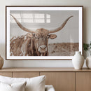 Longhorn Bull Photo Wall Art Canvas Print, Framed Rustic Cow by MyGreatCanvas | Canvas Wall Art Prints | Photo Prints & Wall Decor