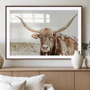 Texas Longhorn Bull Wall Art Canvas Print, Framed Rustic by MyGreatCanvas | Canvas Wall Art Prints | Photo Prints & Wall Decor