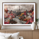 Mountain Wall Art Canvas Print – Framed Autumn Forest