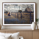 Texas Longhorn Canvas Wall Art Print – Framed Rustic Barn by MyGreatCanvas | Canvas Wall Art Prints | Photo Prints & Wall Decor