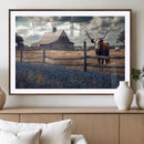 Texas Longhorn Wall Art Canvas Print – Framed Rustic Barn by MyGreatCanvas | Canvas Wall Art Prints | Photo Prints & Wall Decor