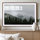 Misty Mountains Wall Art Canvas Print – Framed Foggy Forest by MyGreatCanvas | Canvas Wall Art Prints | Photo Prints & Wall Decor