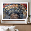 Tree Rings Wall Art Canvas Print – Framed Petrified Wood