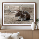 Texas Longhorn Wall Art Canvas Print – Framed Country Living