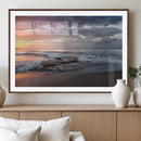 Golden Hour Wall Art Canvas Print – Framed Tranquil Waves