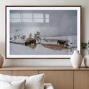 Bison Wildlife Wall Art Canvas Print, Framed Snowy Prairie by MyGreatCanvas | Canvas Wall Art Prints | Photo Prints & Wall Decor