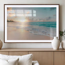 Beach Sunset Wall Art Canvas Print – Framed Ocean Waves