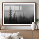 Misty Pines Wall Art Canvas Print – Framed Woodland