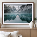Mountain Lake Wall Art Canvas Print – Framed Toblacher See
