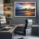 Beach Sunset Wall Art Canvas Print – Tropical Ocean Waves