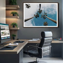 Tropical Palm Trees Wall Art Canvas Print – Framed