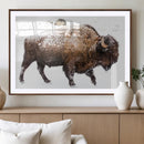 Snowy Buffalo Wall Art Canvas Print – Framed Wildlife by MyGreatCanvas | Canvas Wall Art Prints | Photo Prints & Wall Decor