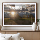 Snowy Peaks Wall Art Canvas Print – Rustic Mountain