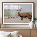 Rustic Deer Wall Art Canvas Print – Forest Woodland Stag