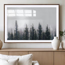 Foggy Forest Wall Art Canvas Print – Framed Misty Pines