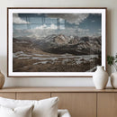 Mountain Landscape Wall Art Canvas Print – Framed Snowy